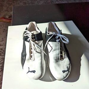 White and Black Puma Women's Shoes